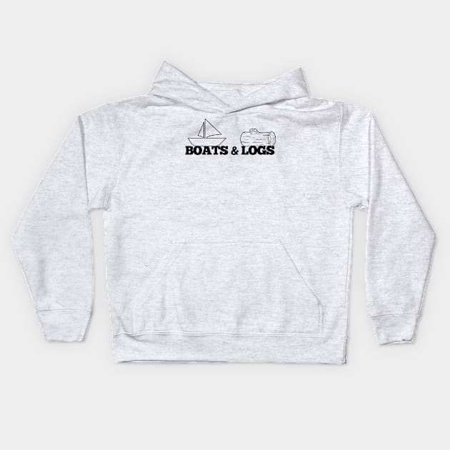 Boats and Logs Kids Hoodie by ScottLeechShirts